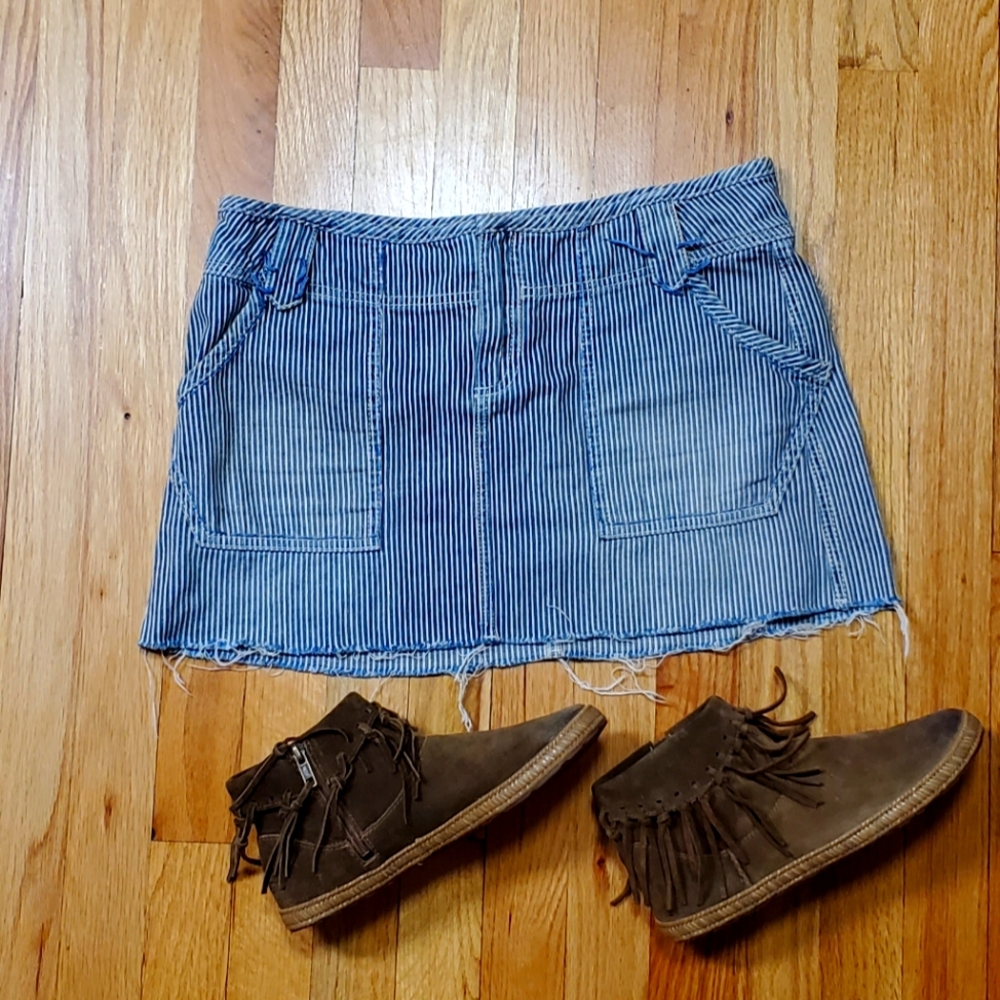 Nwot free people denim mini skirt sz 28